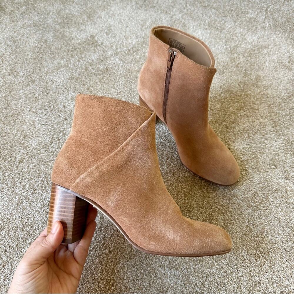 Soludos Venetian Mid-Heel Suede Ankle Bootie Size 7.5